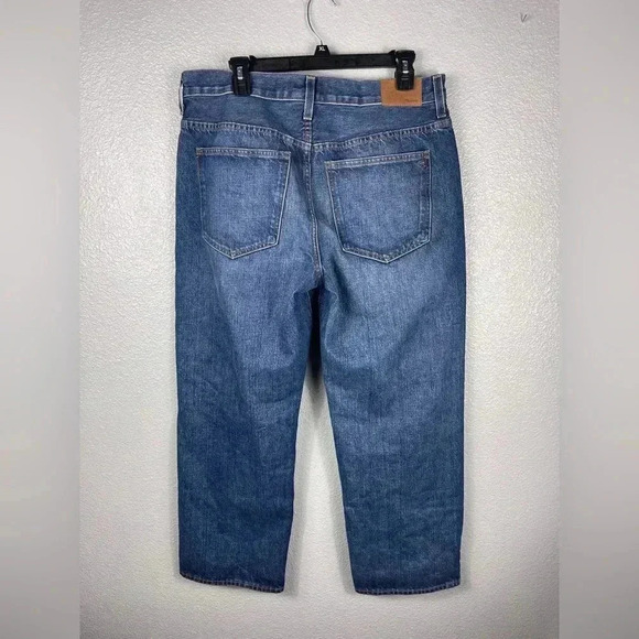 Madewell Low Slung Straight Dark Wash Jeans Pants Sz 30P Low Waisted 100% Cotton - Picture 7 of 10